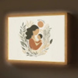 Illustratie - Quote - Moeder Light Box met batterij (Wandlamp) middel -z3d_website