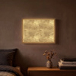 Industrieel - Textuur - Goud Light Box met batterij (Wandlamp) middel 907 -sfeer4