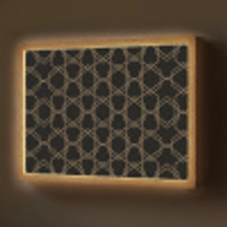 Verweven - Zeshoeken - Zwart - Goud Light Box met batterij (Wandlamp) middel 907 -z3d_website