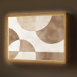 Snijdende cirkels - Overlappende vlakken Light Box met batterij (Wandlamp) middel -z3d_website