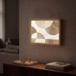 Snijdende cirkels - Overlappende vlakken Light Box met batterij (Wandlamp) middel -sfeer1