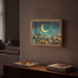 Islamitisch - Moskee - Ramadan - Islam Light Box met batterij (Wandlamp) middel -sfeer1