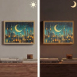 Islamitisch - Moskee - Ramadan - Islam Light Box met batterij (Wandlamp) middel -sfeer3