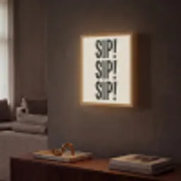 Japandi - Zwart - Decoratie - Vintage Light Box met batterij (Wandlamp) middel -sfeer1
