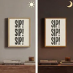 Japandi - Zwart - Decoratie - Vintage Light Box met batterij (Wandlamp) middel -sfeer3