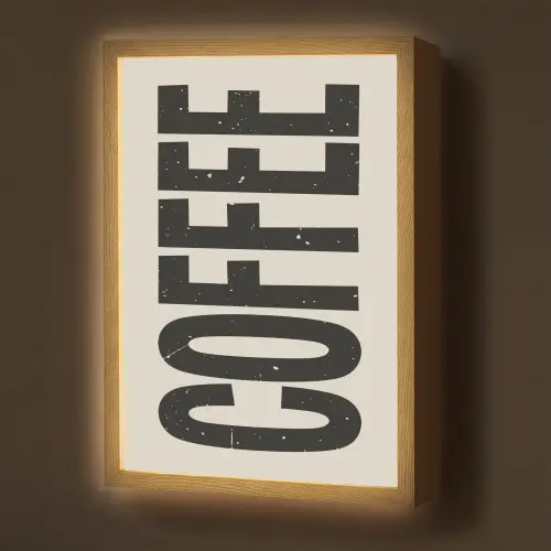 Japandi - Koffie - Decoratie - Vintage Light Box met batterij (Wandlamp) middel -z3d_website