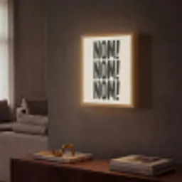 Japandi - Decoratie - Vintage - Zwart Light Box met batterij (Wandlamp) middel -sfeer1