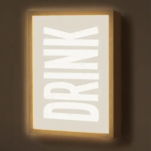 Japandi - Vintage - Japandi - Wit Light Box met batterij (Wandlamp) middel -z3d_website