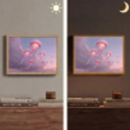 Kwallen - Roze - Wolken Light Box met batterij (Wandlamp) middel -sfeer3