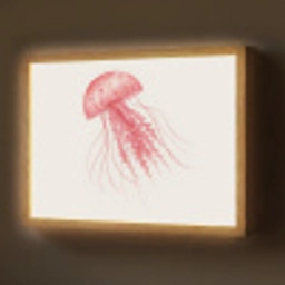 Kwal - Tentakels - Roze Light Box met batterij (Wandlamp) middel -z3d_website