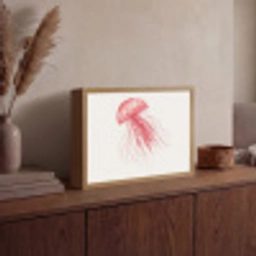 Kwal - Tentakels - Roze Light Box met batterij (Wandlamp) middel -sfeer2