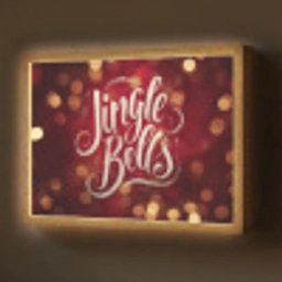 Jingle - Bells - Kerst - Rood Light Box met batterij (Wandlamp) middel -z3d_website