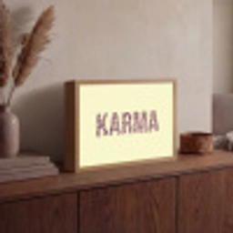 Karma - Luipaardprint - Geel Light Box met batterij (Wandlamp) middel -sfeer2