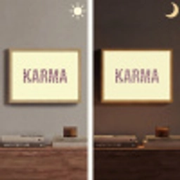 Karma - Luipaardprint - Geel Light Box met batterij (Wandlamp) middel -sfeer3