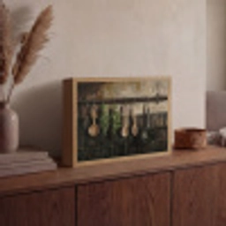 Keukengerei - Rustiek - Tegels - Kruiden Light Box met batterij (Wandlamp) middel -sfeer2