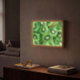 Kiwi - Groen - Pitten Light Box met batterij (Wandlamp) middel -sfeer1