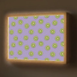 Kiwi - Patroon - Paars Light Box met batterij (Wandlamp) middel 907 -z3d_website