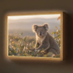 Koala - Bladeren - Ochtendlicht Light Box met batterij (Wandlamp) middel -z3d_website