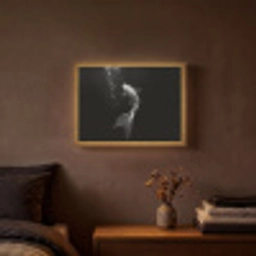 Koi - Vis - Wit - Zwart Light Box met batterij (Wandlamp) middel -sfeer4