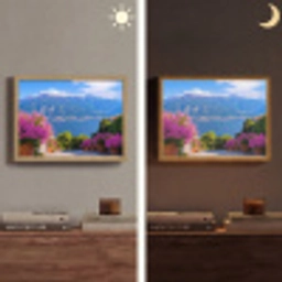 Lake Como - Italië - Landschap Light Box met batterij (Wandlamp) middel -sfeer3