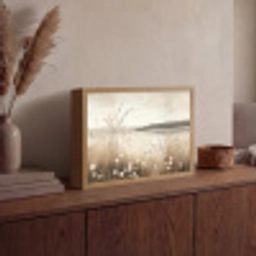 Meer - Water - Natuur - Beige Light Box met batterij (Wandlamp) middel -sfeer2
