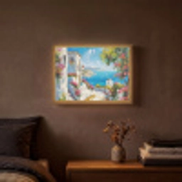 Landschap - Bloemen - Natuur - Zomer Light Box met batterij (Wandlamp) middel -sfeer4
