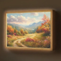Landschap - Illustratie - Natuur Light Box met batterij (Wandlamp) middel -z3d_website