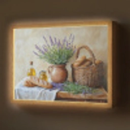 Lavendel - Brood - Stilleven Light Box met batterij (Wandlamp) middel -z3d_website