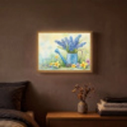 Lavendelbloemen - Quote - Gieter Light Box met batterij (Wandlamp) middel -sfeer4