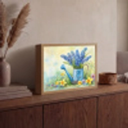 Lavendelbloemen - Quote - Gieter Light Box met batterij (Wandlamp) middel -sfeer2