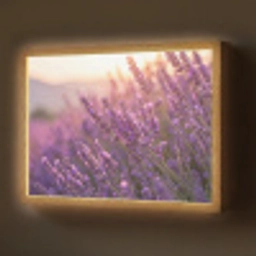 Lavendel - Paars - Zonlicht Light Box met batterij (Wandlamp) middel -z3d_website