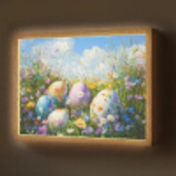 Grasveld - Eieren - Bloemen Light Box met batterij (Wandlamp) middel -z3d_website
