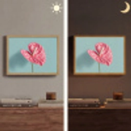 Blad - Anthurium - Stippen - Roze Light Box met batterij (Wandlamp) middel -sfeer3