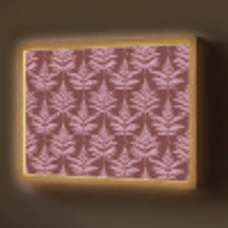 Blad - Patroon - Paars Light Box met batterij (Wandlamp) middel 907 -z3d_website