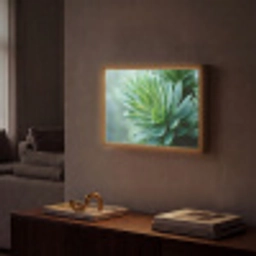 Blad - Plant - Groen - Textuur Light Box met batterij (Wandlamp) middel -sfeer1