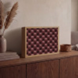 Leer - Patroon - Bordeaux Light Box met batterij (Wandlamp) middel 907 -sfeer2