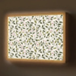 Bladeren - Bessen - Roze Light Box met batterij (Wandlamp) middel 907 -z3d_website