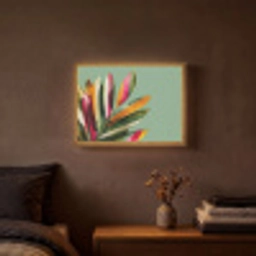 Bladeren - Tak - Kleurrijk Light Box met batterij (Wandlamp) middel -sfeer4