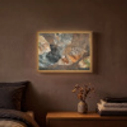 Bladeren - Bruin - Herfst - Natuur Light Box met batterij (Wandlamp) middel -sfeer4