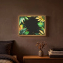 Bladeren - Groen - Geel - Verf - Jungle Light Box met batterij (Wandlamp) middel -sfeer4