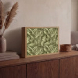 Bladeren - Modern - Groen Light Box met batterij (Wandlamp) middel 907 -sfeer2