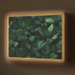 Bladeren - Ovaal - Groen - Nerven Light Box met batterij (Wandlamp) middel -z3d_website