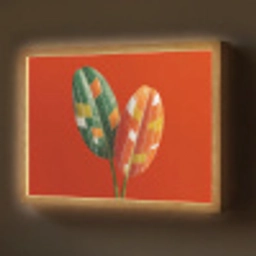 Bladeren - Ovaal - Mozaïek - Patroon Light Box met batterij (Wandlamp) middel -z3d_website
