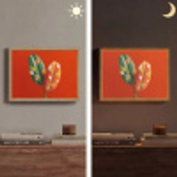 Bladeren - Ovaal - Mozaïek - Patroon Light Box met batterij (Wandlamp) middel -sfeer3