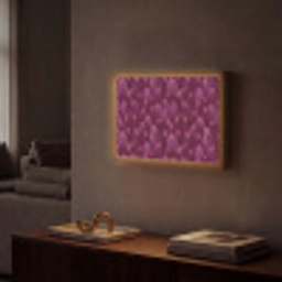 Bladeren - Patroon - Burgundy Light Box met batterij (Wandlamp) middel 907 -sfeer1