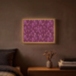 Bladeren - Patroon - Burgundy Light Box met batterij (Wandlamp) middel 907 -sfeer4
