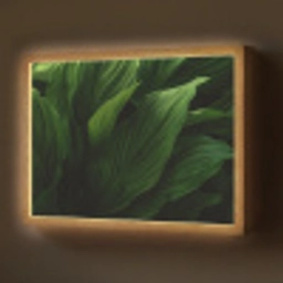 Bladeren - Schaduw - Groen - Textuur Light Box met batterij (Wandlamp) middel -z3d_website