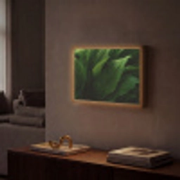 Bladeren - Schaduw - Groen - Textuur Light Box met batterij (Wandlamp) middel -sfeer1