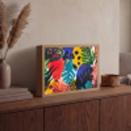Bladeren - Vormen - Abstract - Kleurrijk Light Box met batterij (Wandlamp) middel -sfeer2