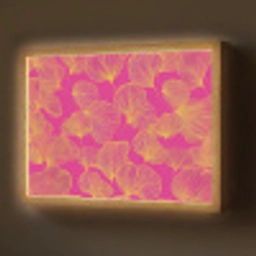 Bladeren - Nerven - Grafisch - Roze Light Box met batterij (Wandlamp) middel -z3d_website